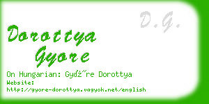 dorottya gyore business card